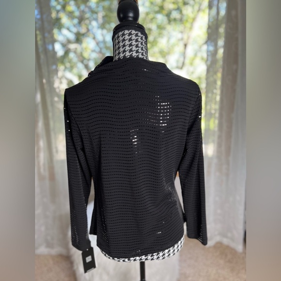 Clara Sunwoo Shimmer Embellished - High Boat Neck Top 🖤🖤🖤 NWT - Picture 8 of 12